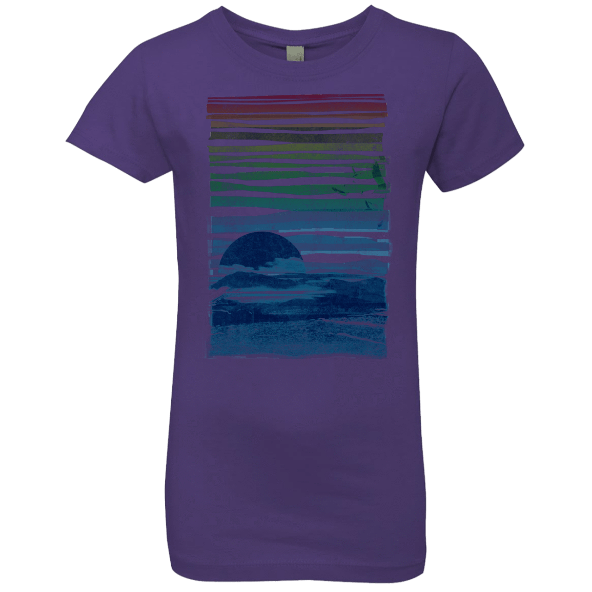 T-Shirts Purple Rush / YXS Sea Landscape Girls Premium T-Shirt