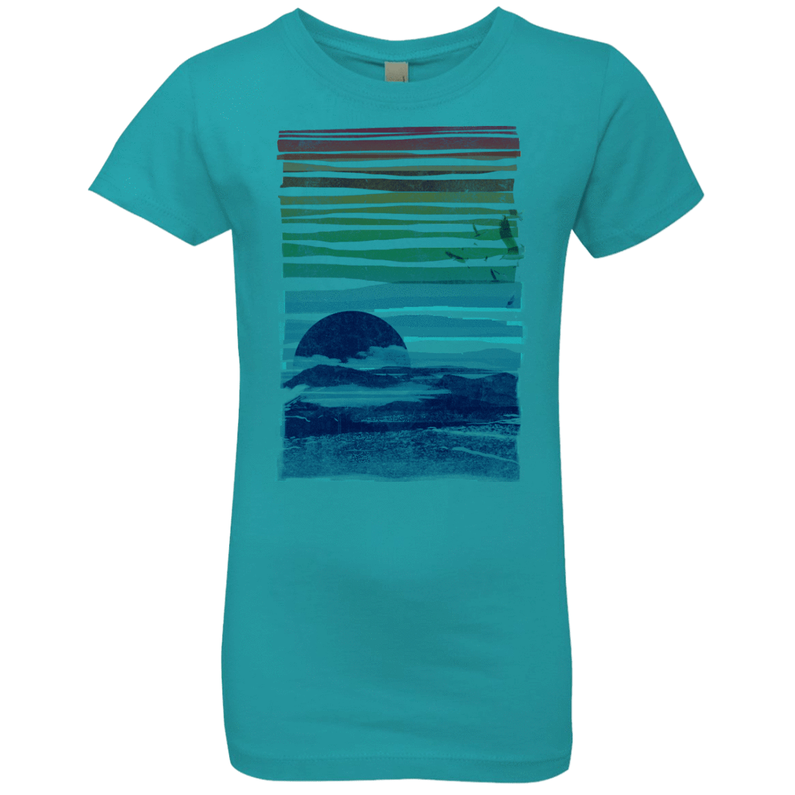 T-Shirts Tahiti Blue / YXS Sea Landscape Girls Premium T-Shirt
