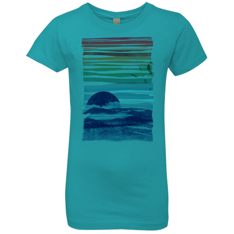 T-Shirts Tahiti Blue / YXS Sea Landscape Girls Premium T-Shirt