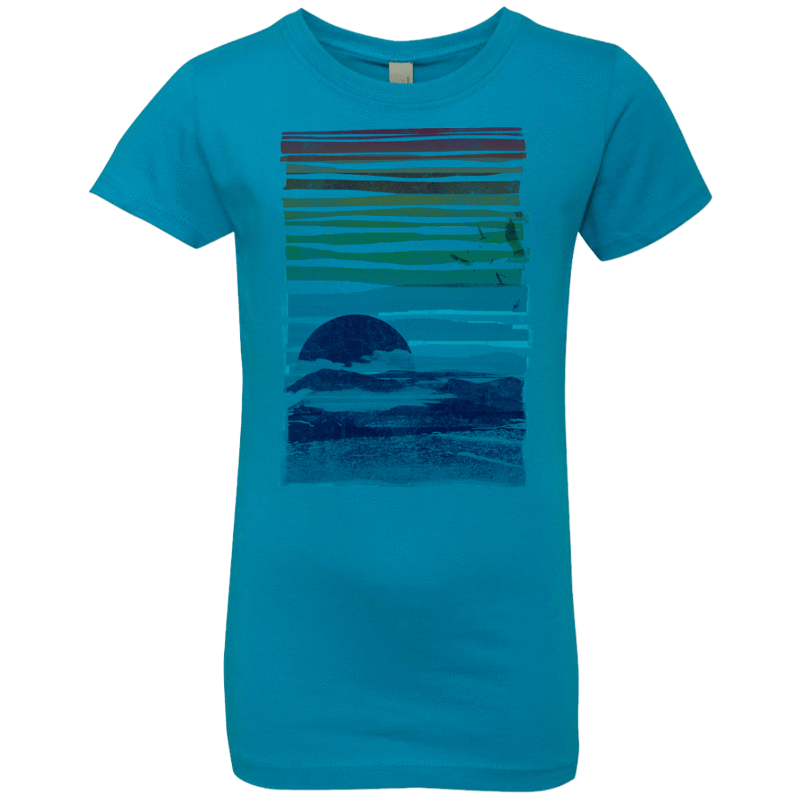 T-Shirts Turquoise / YXS Sea Landscape Girls Premium T-Shirt