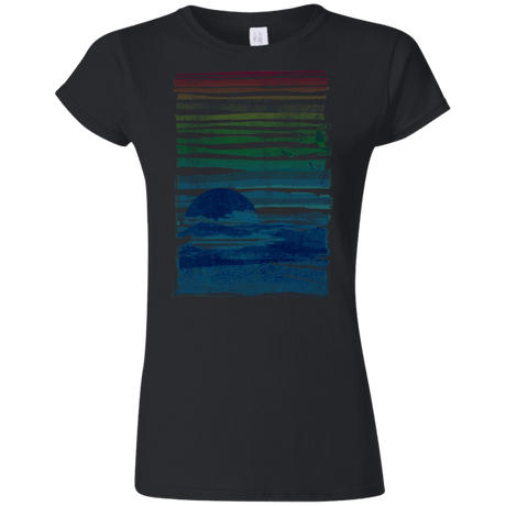 T-Shirts Black / S Sea Landscape Junior Slimmer-Fit T-Shirt