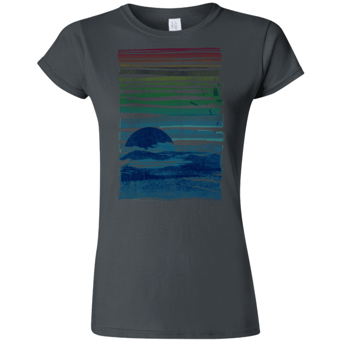 T-Shirts Charcoal / S Sea Landscape Junior Slimmer-Fit T-Shirt