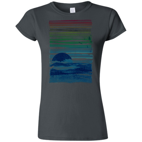 T-Shirts Charcoal / S Sea Landscape Junior Slimmer-Fit T-Shirt