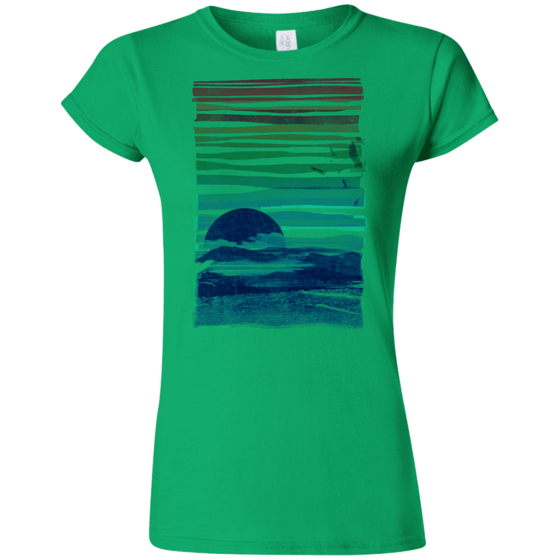 T-Shirts Irish Green / S Sea Landscape Junior Slimmer-Fit T-Shirt