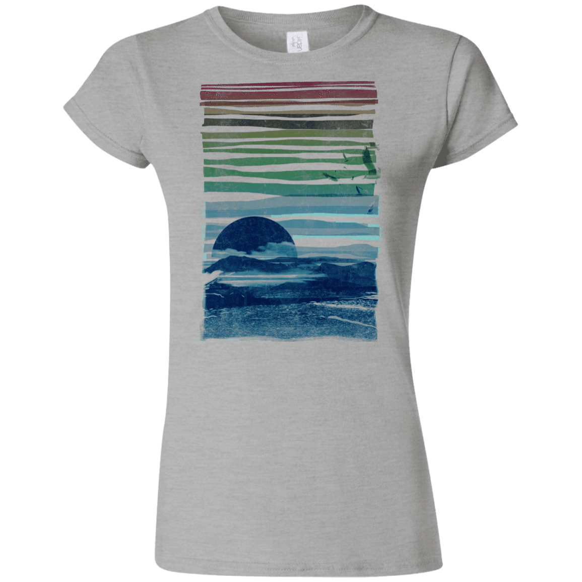T-Shirts Sport Grey / S Sea Landscape Junior Slimmer-Fit T-Shirt