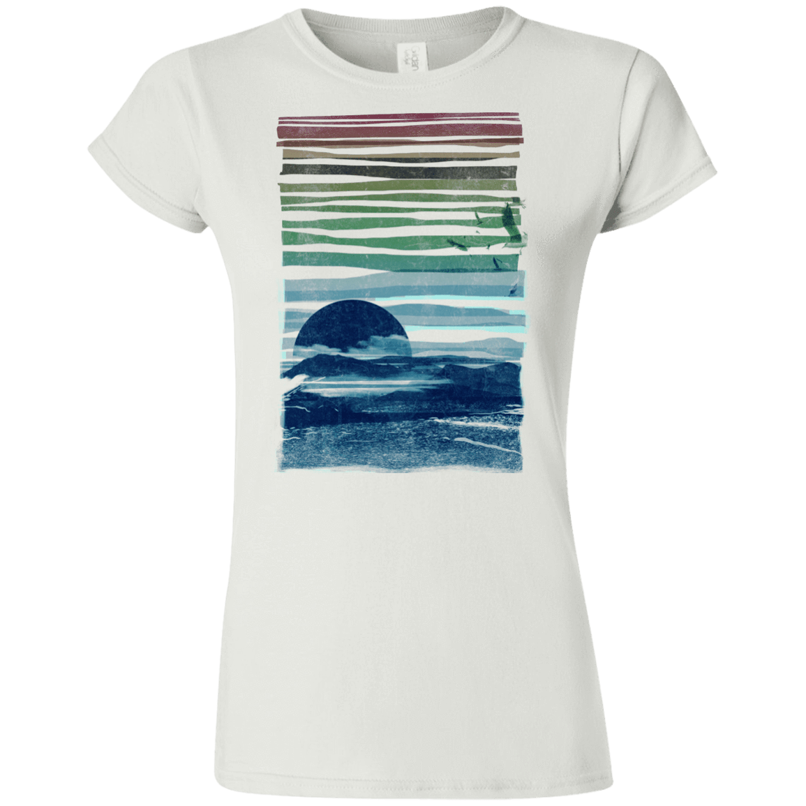 T-Shirts White / S Sea Landscape Junior Slimmer-Fit T-Shirt
