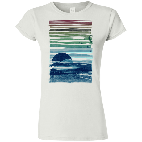 T-Shirts White / S Sea Landscape Junior Slimmer-Fit T-Shirt