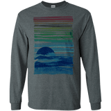 T-Shirts Dark Heather / S Sea Landscape Men's Long Sleeve T-Shirt