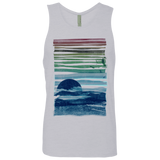 T-Shirts Heather Grey / S Sea Landscape Men's Premium Tank Top