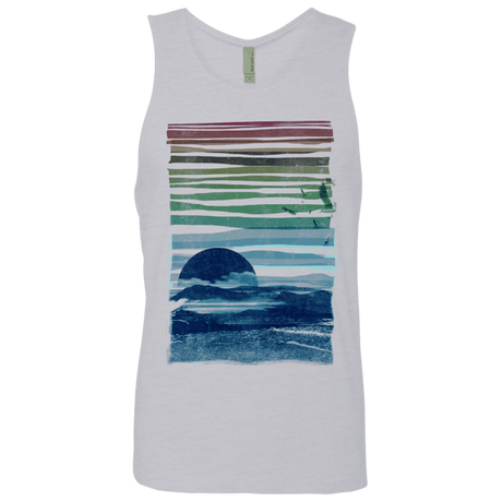 T-Shirts Heather Grey / S Sea Landscape Men's Premium Tank Top