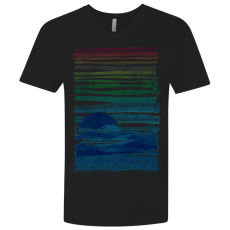 T-Shirts Black / X-Small Sea Landscape Men's Premium V-Neck
