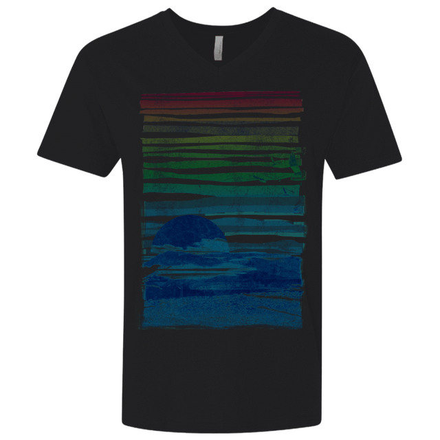 T-Shirts Black / X-Small Sea Landscape Men's Premium V-Neck