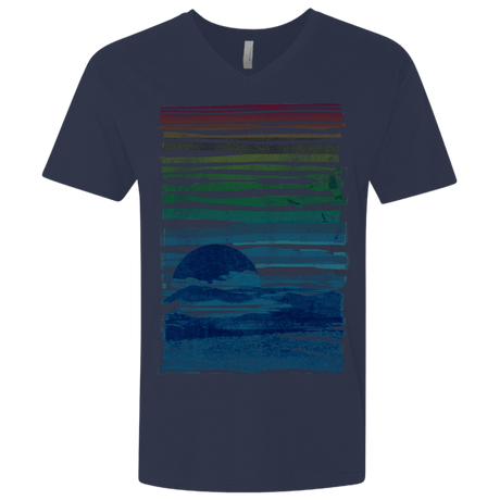T-Shirts Midnight Navy / X-Small Sea Landscape Men's Premium V-Neck