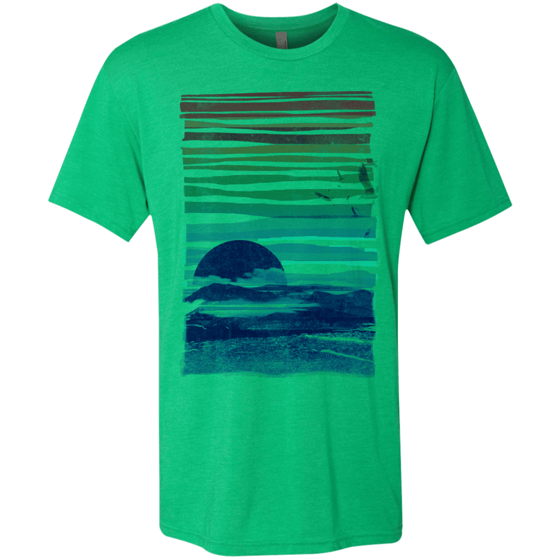 T-Shirts Envy / S Sea Landscape Men's Triblend T-Shirt