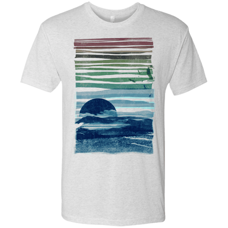 T-Shirts Heather White / S Sea Landscape Men's Triblend T-Shirt