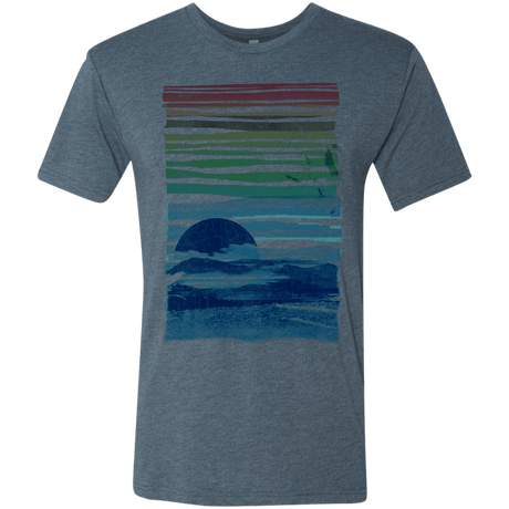 T-Shirts Indigo / S Sea Landscape Men's Triblend T-Shirt