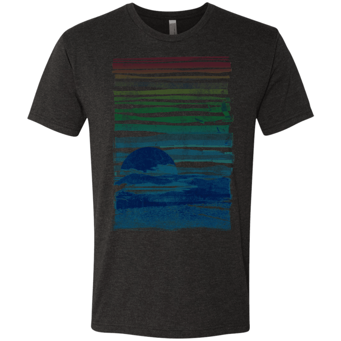 T-Shirts Vintage Black / S Sea Landscape Men's Triblend T-Shirt