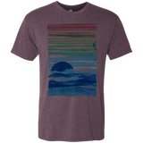 T-Shirts Vintage Purple / S Sea Landscape Men's Triblend T-Shirt