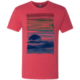T-Shirts Vintage Red / S Sea Landscape Men's Triblend T-Shirt