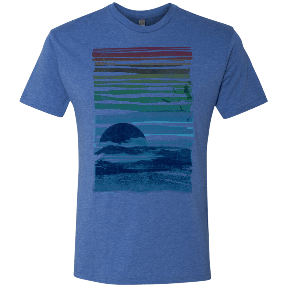 T-Shirts Vintage Royal / S Sea Landscape Men's Triblend T-Shirt