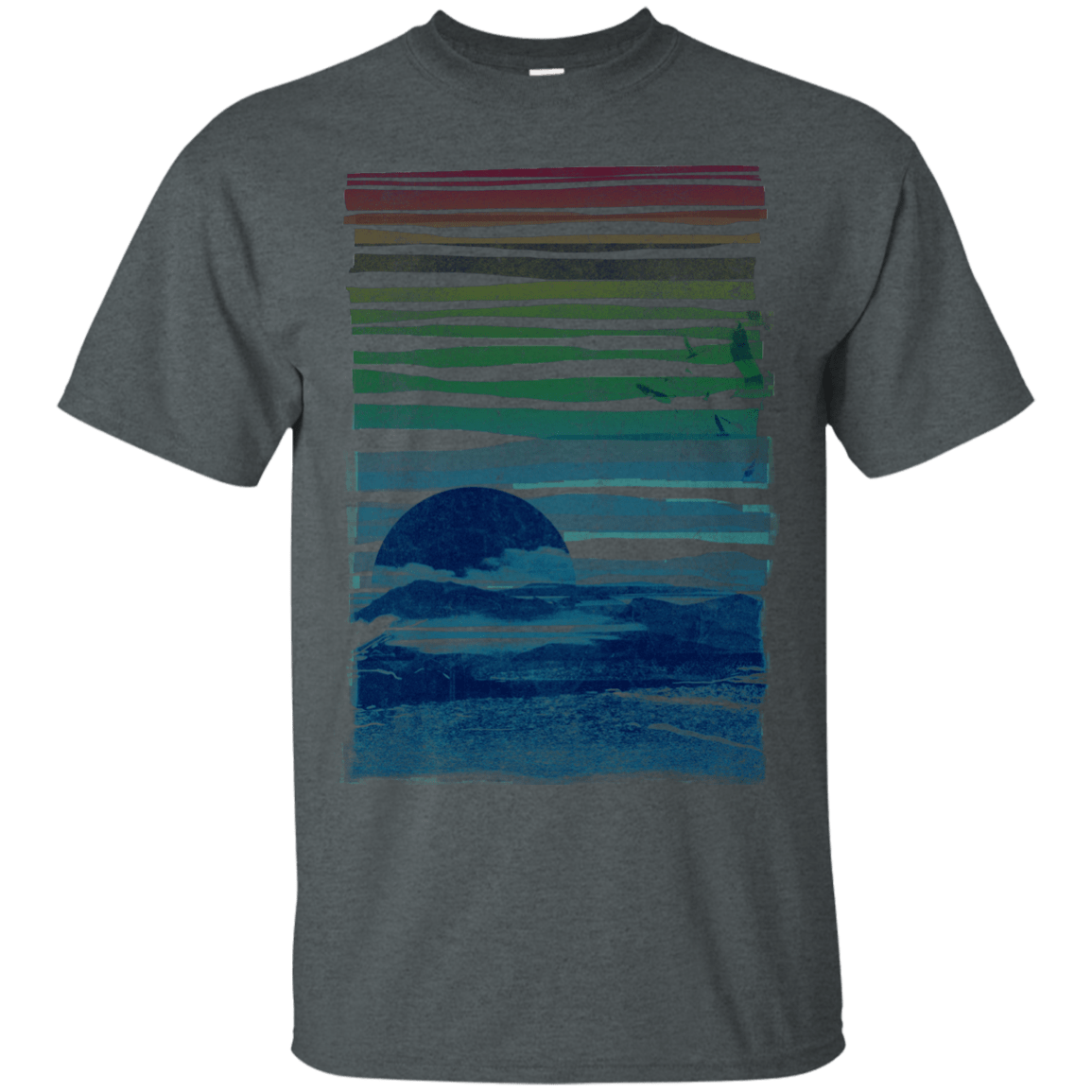 T-Shirts Dark Heather / S Sea Landscape T-Shirt