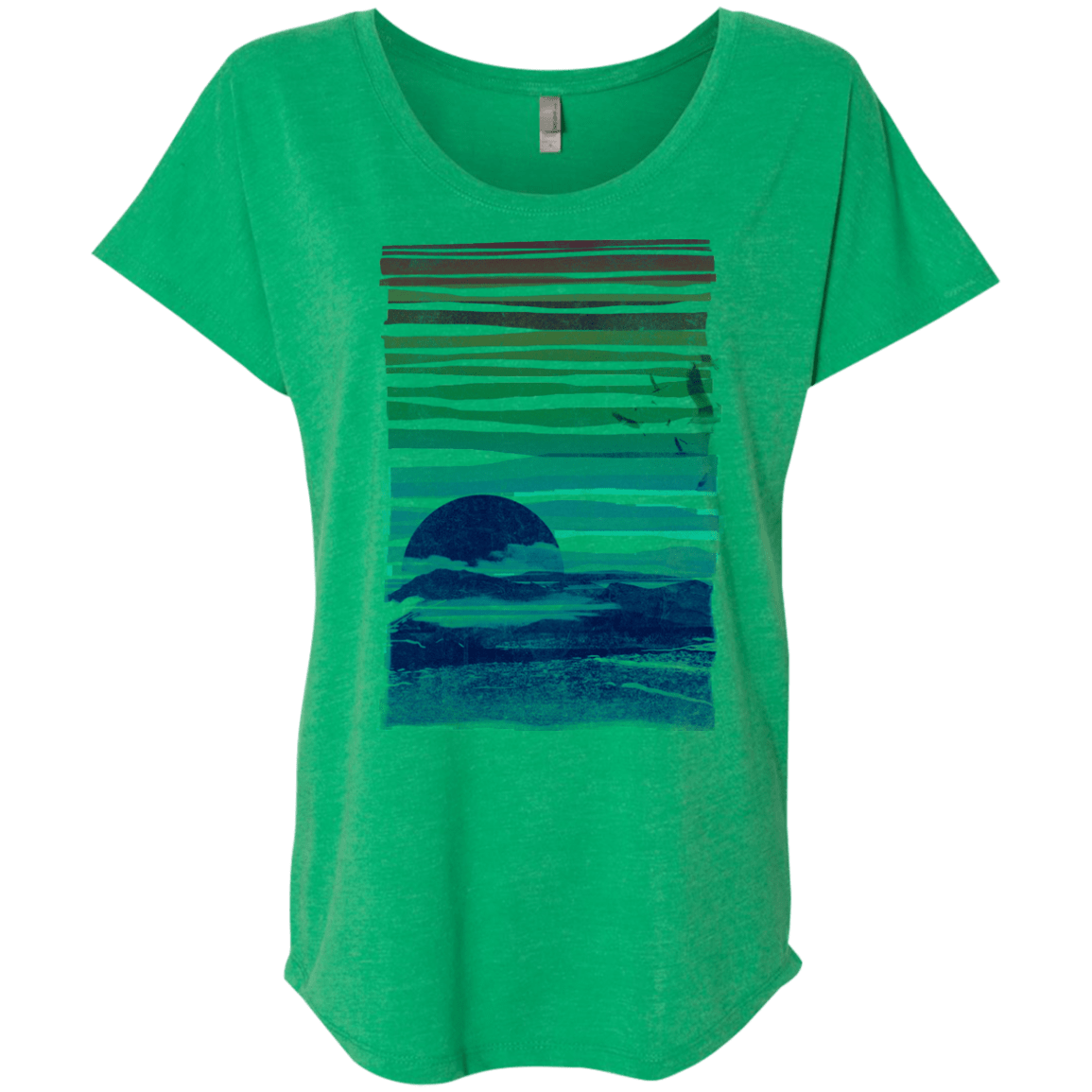 Sea Landscape Triblend Dolman Sleeve