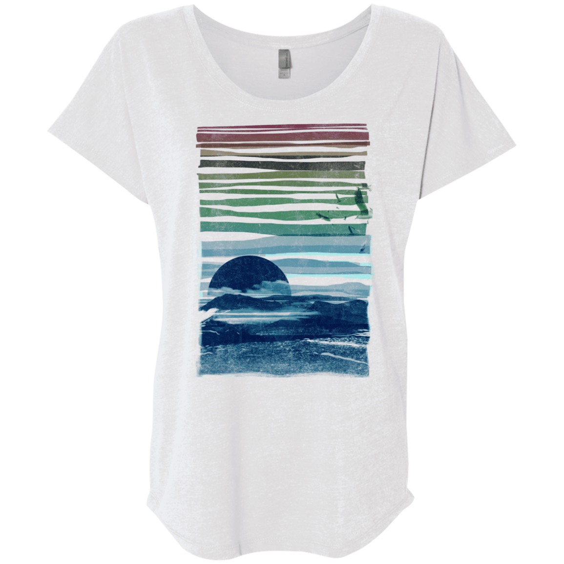 Sea Landscape Triblend Dolman Sleeve