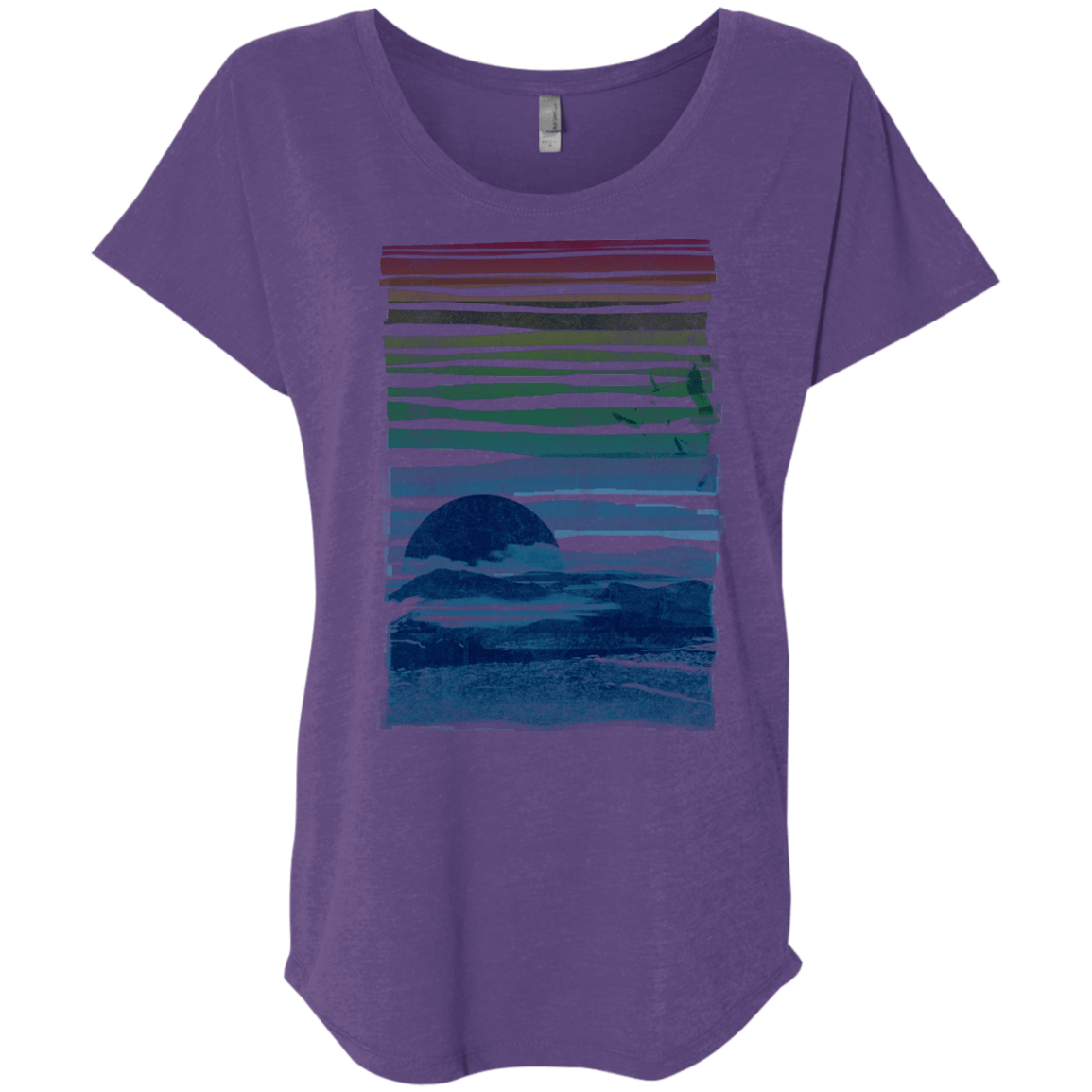 Sea Landscape Triblend Dolman Sleeve