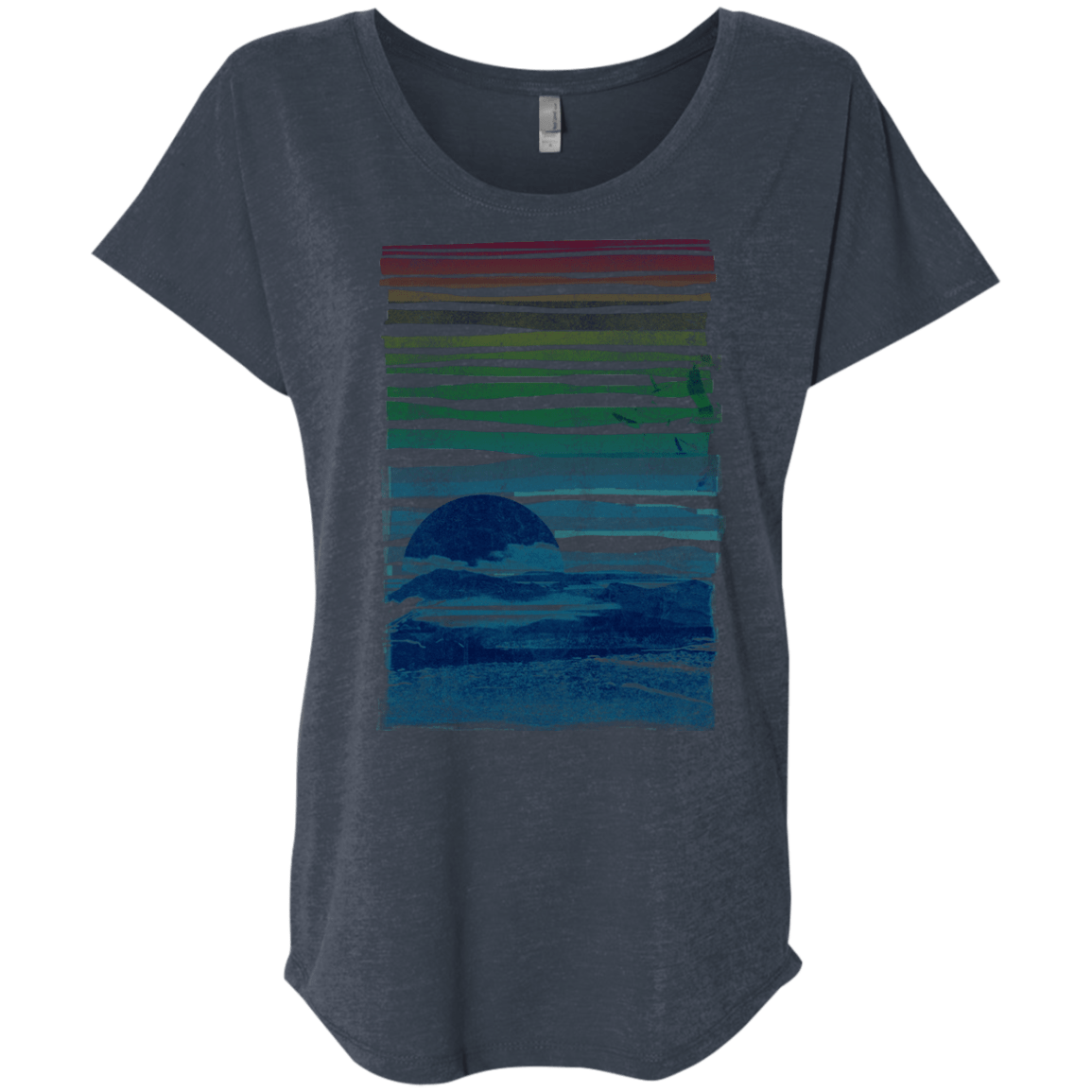 Sea Landscape Triblend Dolman Sleeve