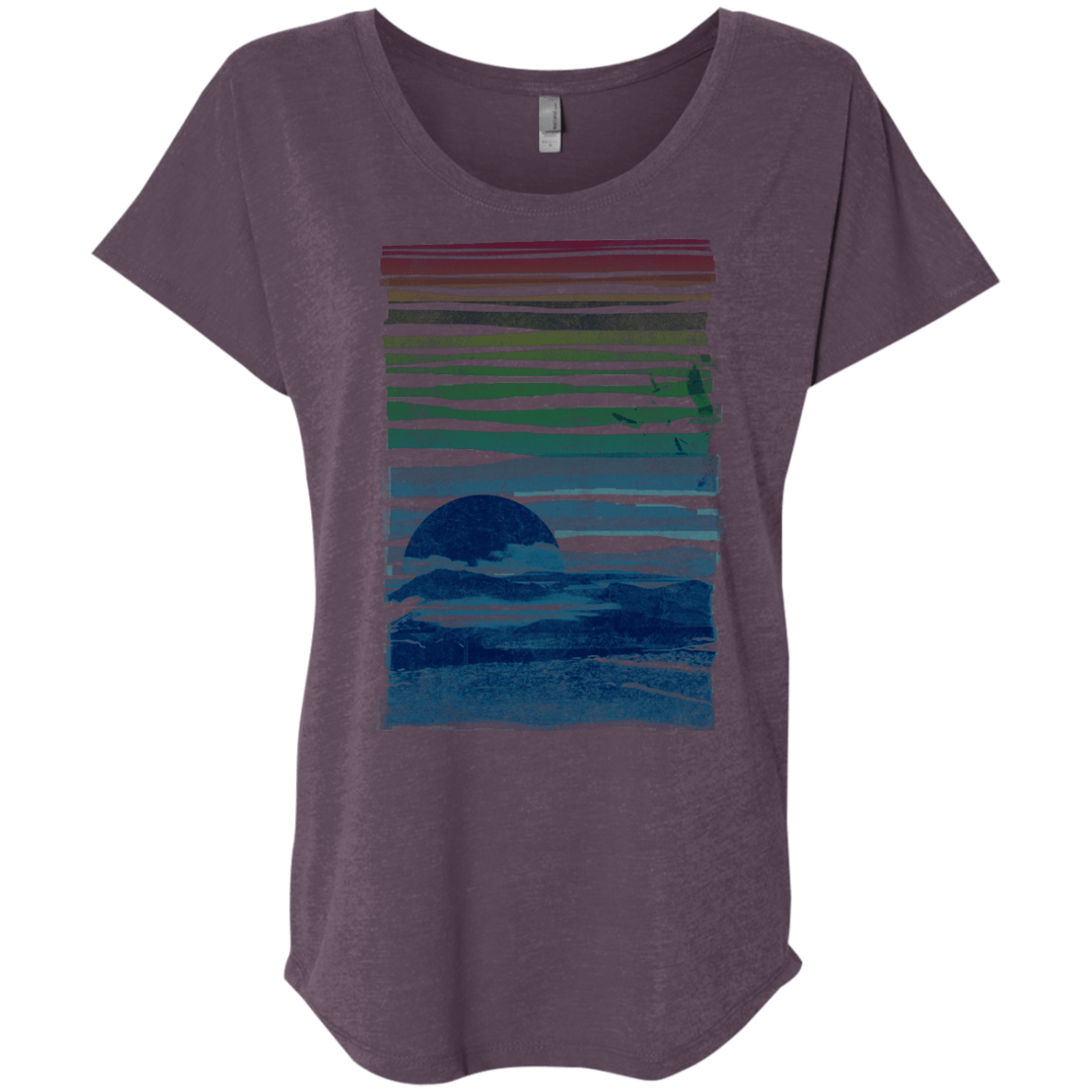 Sea Landscape Triblend Dolman Sleeve