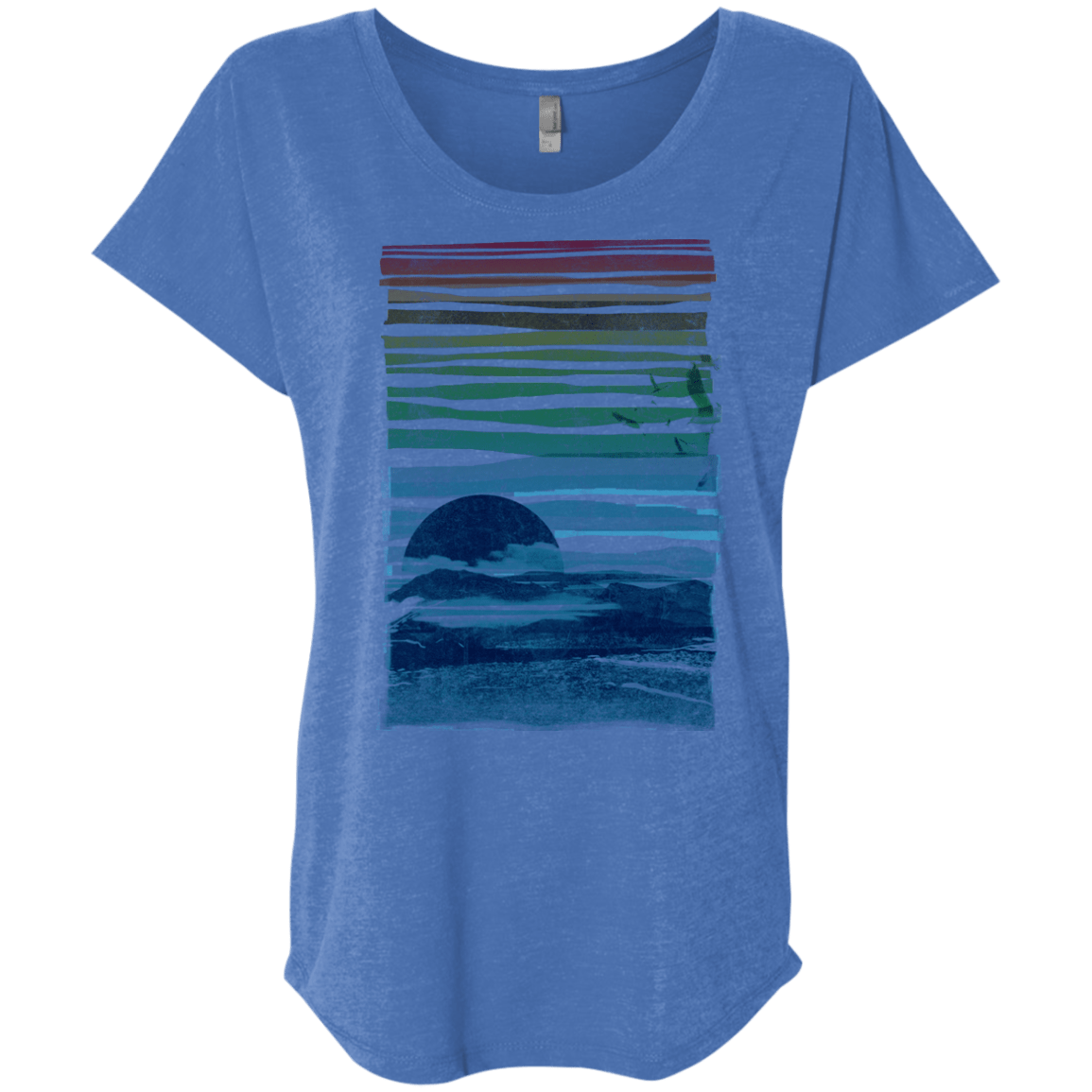 Sea Landscape Triblend Dolman Sleeve