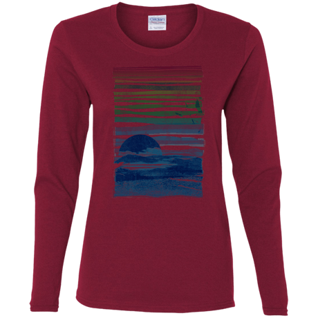 T-Shirts Cardinal / S Sea Landscape Women's Long Sleeve T-Shirt