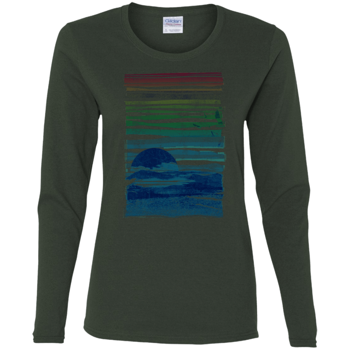 T-Shirts Forest / S Sea Landscape Women's Long Sleeve T-Shirt