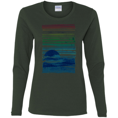 T-Shirts Forest / S Sea Landscape Women's Long Sleeve T-Shirt