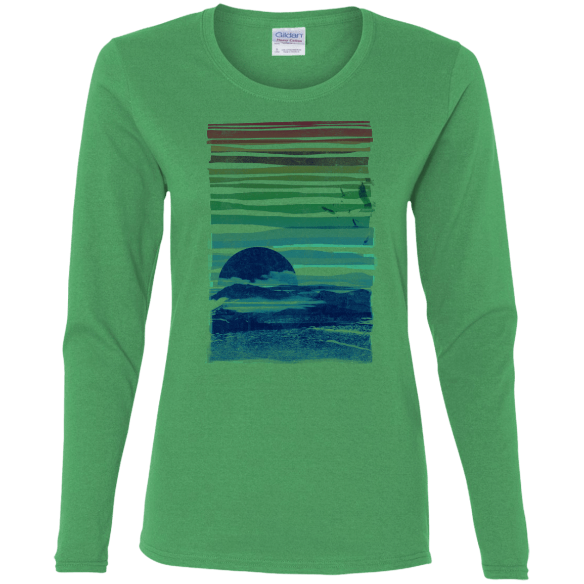 T-Shirts Irish Green / S Sea Landscape Women's Long Sleeve T-Shirt