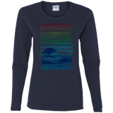 T-Shirts Navy / S Sea Landscape Women's Long Sleeve T-Shirt