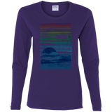 T-Shirts Purple / S Sea Landscape Women's Long Sleeve T-Shirt