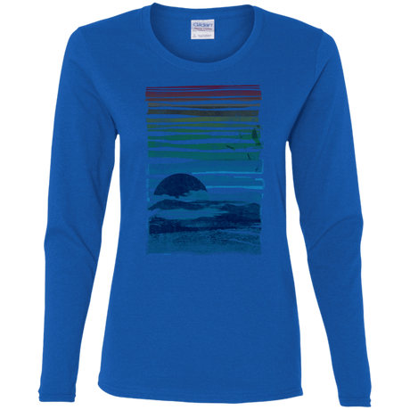 T-Shirts Royal / S Sea Landscape Women's Long Sleeve T-Shirt