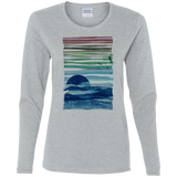 T-Shirts Sport Grey / S Sea Landscape Women's Long Sleeve T-Shirt