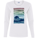 T-Shirts White / S Sea Landscape Women's Long Sleeve T-Shirt