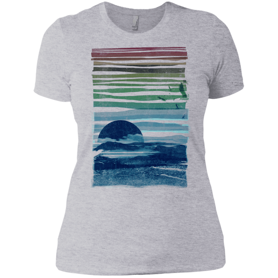 T-Shirts Heather Grey / X-Small Sea Landscape Women's Premium T-Shirt