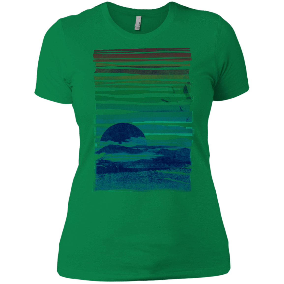 T-Shirts Kelly Green / X-Small Sea Landscape Women's Premium T-Shirt