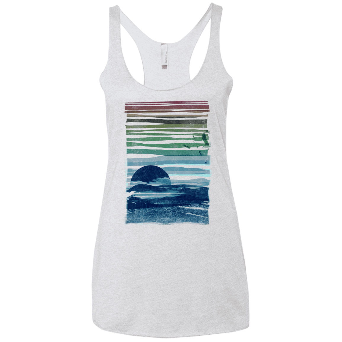 Sea Landscape Women's Triblend Racerback Tank