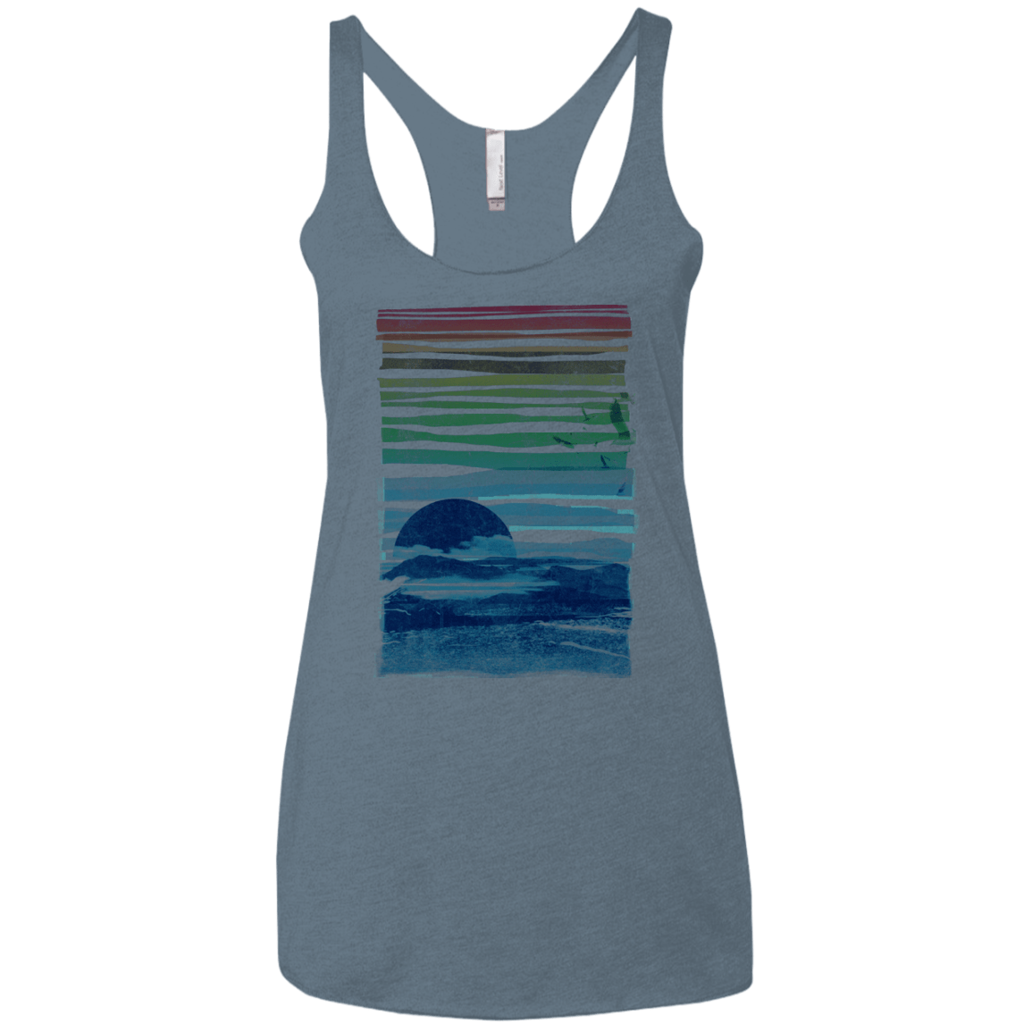 Sea Landscape Women's Triblend Racerback Tank