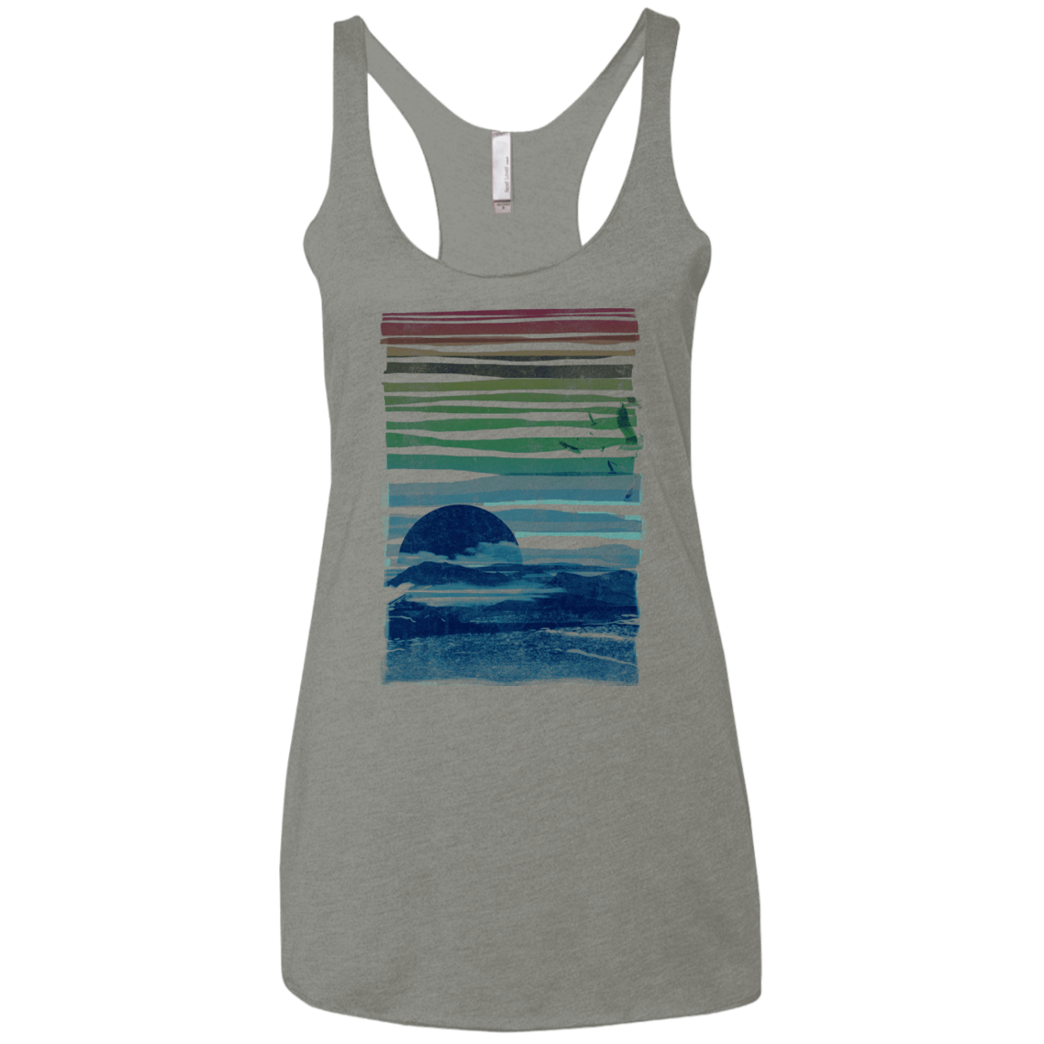 Sea Landscape Women's Triblend Racerback Tank