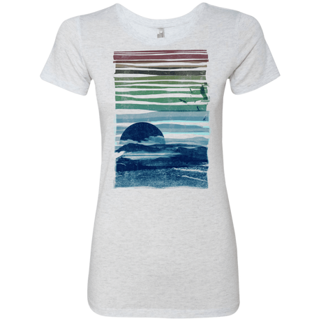 T-Shirts Heather White / S Sea Landscape Women's Triblend T-Shirt