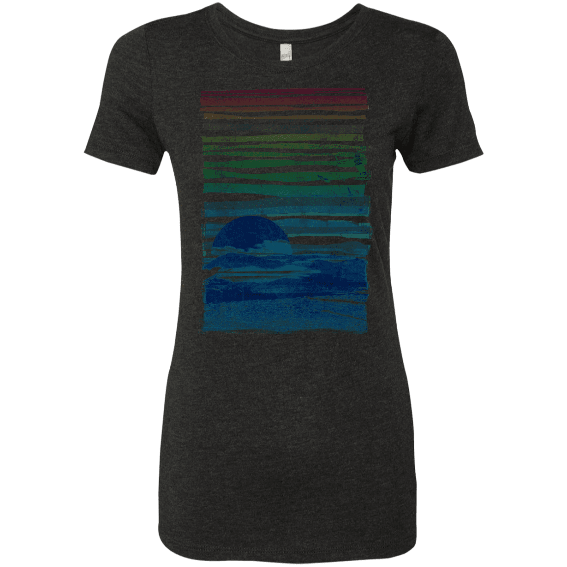 T-Shirts Vintage Black / S Sea Landscape Women's Triblend T-Shirt
