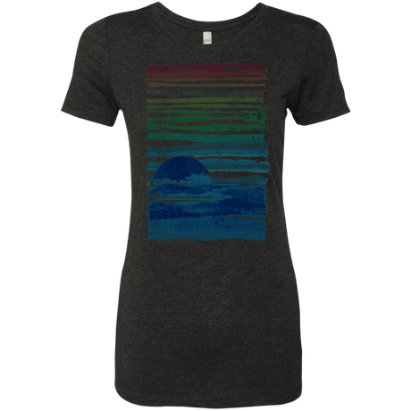 T-Shirts Vintage Black / S Sea Landscape Women's Triblend T-Shirt