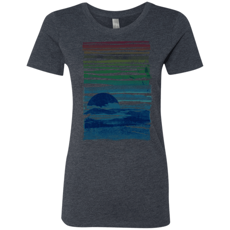 T-Shirts Vintage Navy / S Sea Landscape Women's Triblend T-Shirt