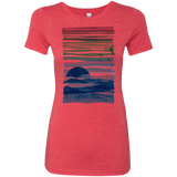 T-Shirts Vintage Red / S Sea Landscape Women's Triblend T-Shirt